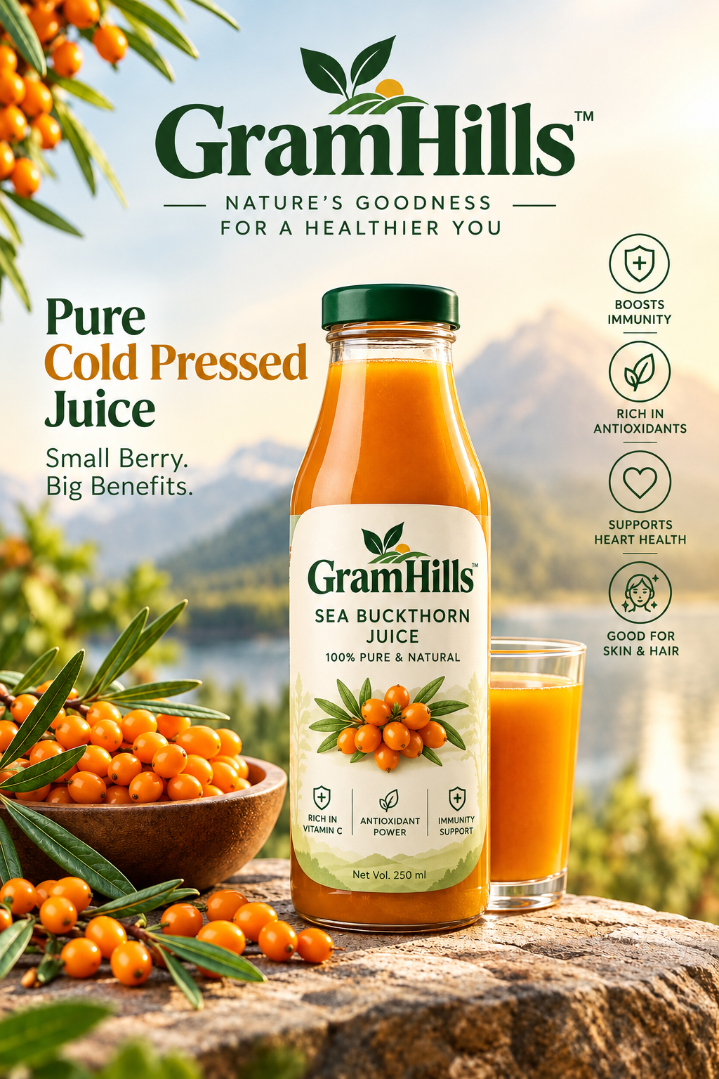 GramHills Sea Buckthorn Pulp Juice